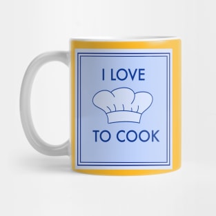 I love to Cook illustration Mug